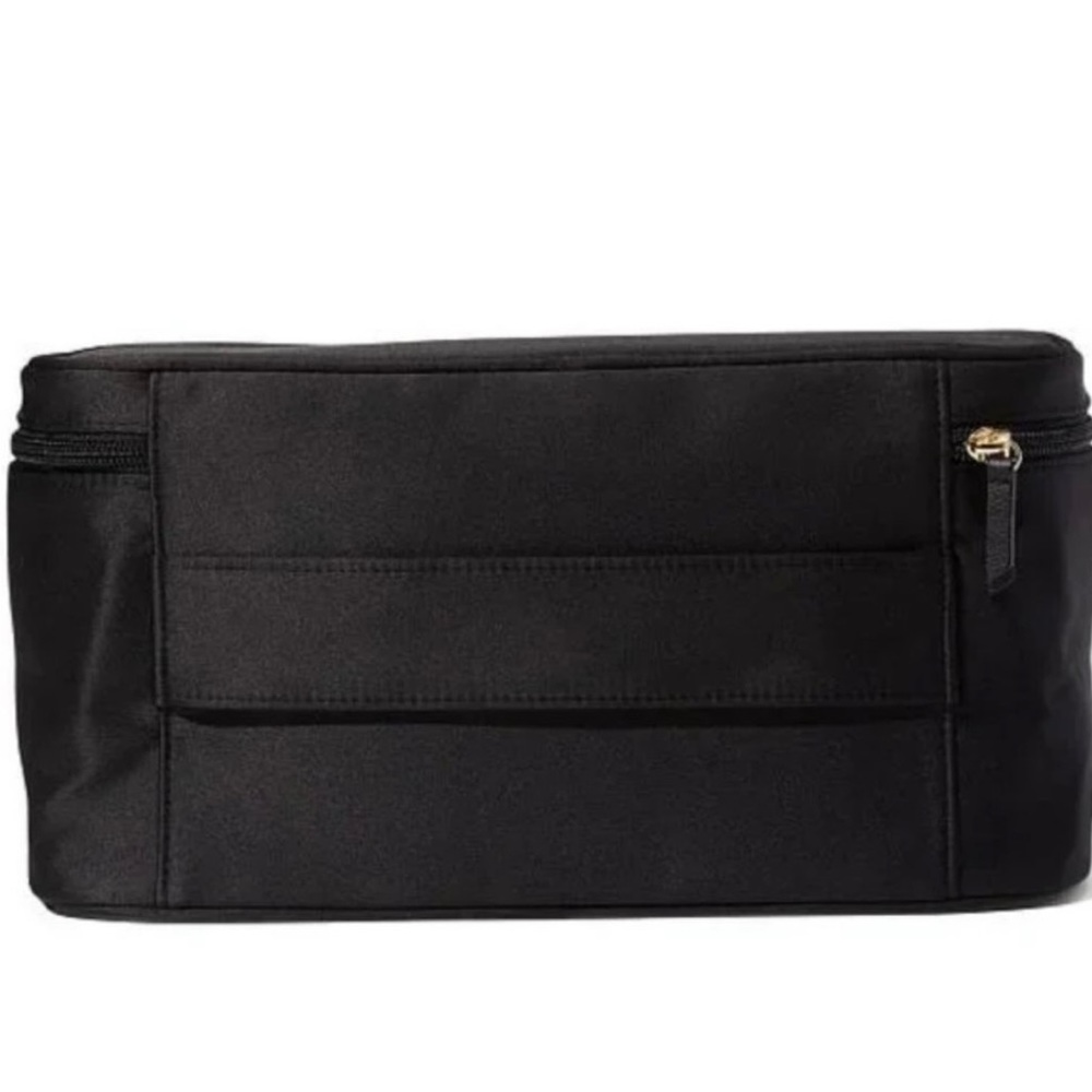 💗 Victoria’s Secret VS Pink Black Bra Swim Beauty Travel Bag Case Gold Logo - Picture 3 of 9